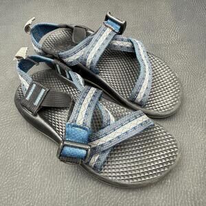 Chaco‎ Sandals Blue Gray Geometric Stripe Kids Size 12